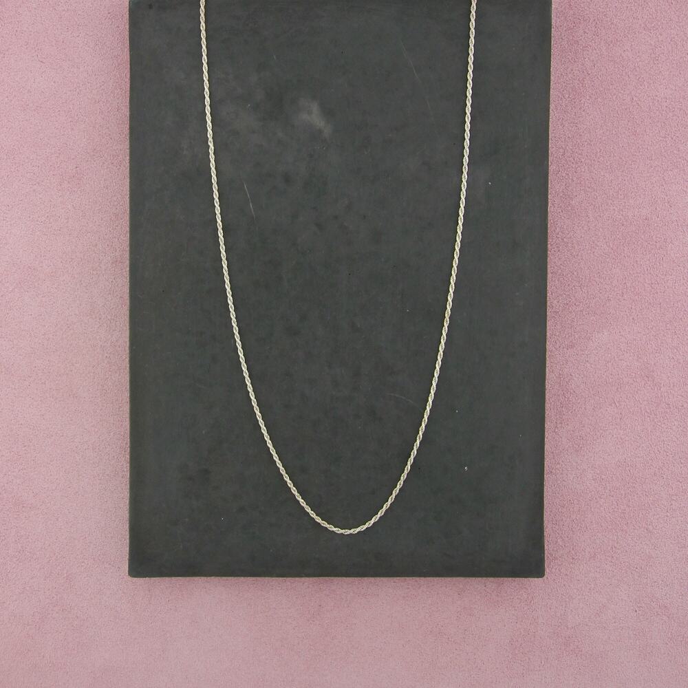 sterling silver italy 2mm rope chain necklace size 24in